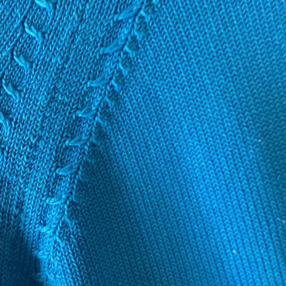 Talbots Short Sleeve Blue Sweater, Size Medium - Picture 5 of 5